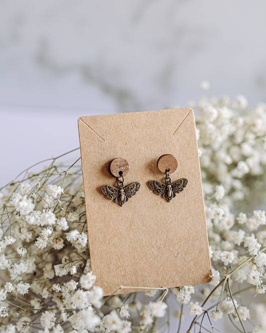 Skull Moth studs