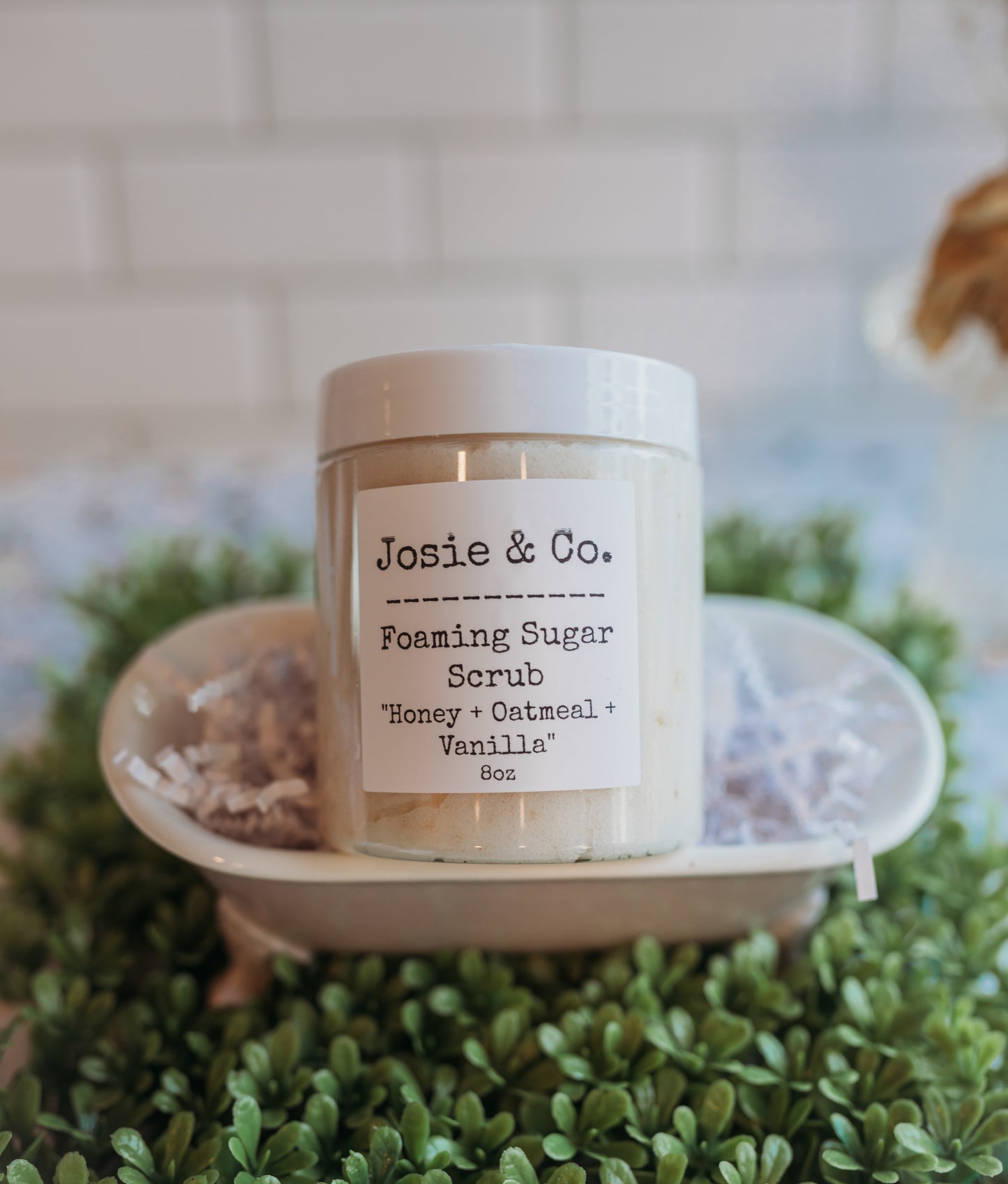 "Honey Oatmeal Vanilla" sugar scrub