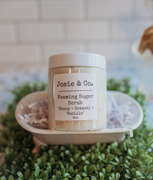"Honey Oatmeal Vanilla" sugar scrub