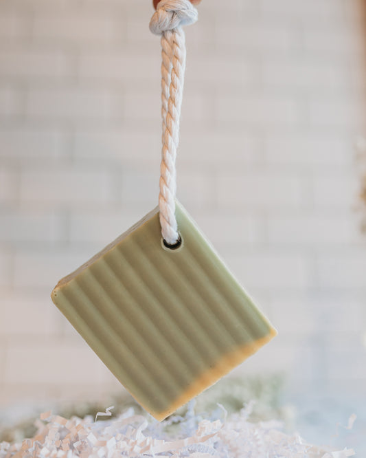 "Forest Bloom Soap on a rope Bar"