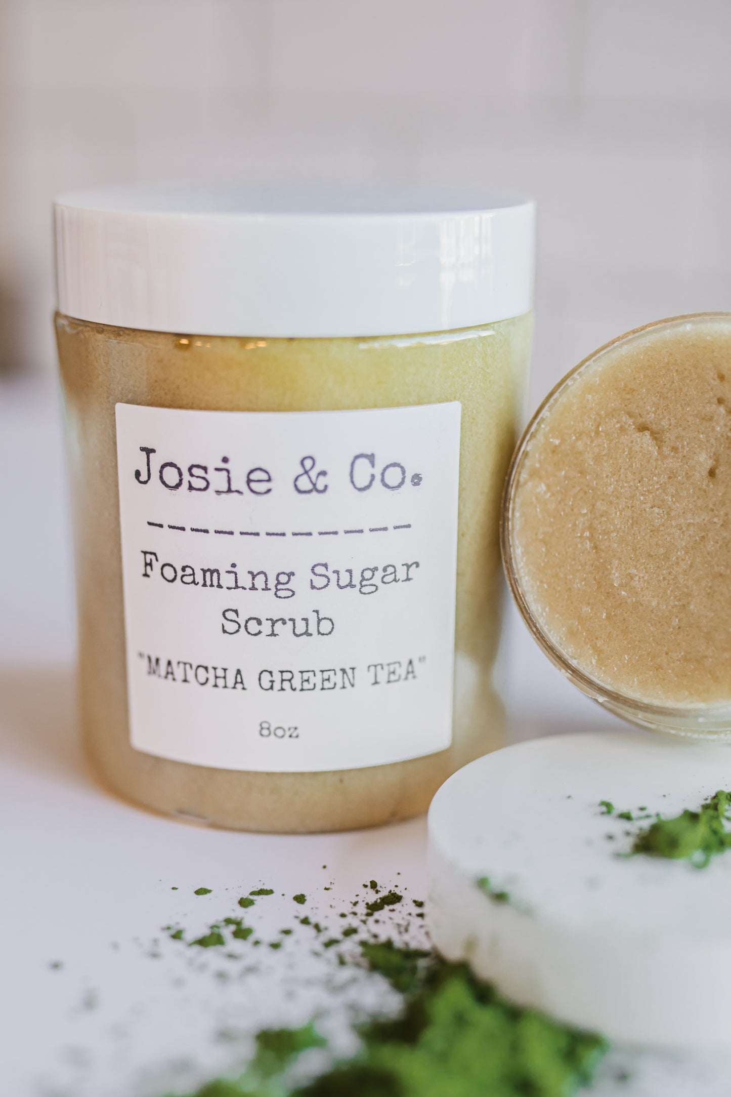 Matcha Green Tea foaming sugar scrub