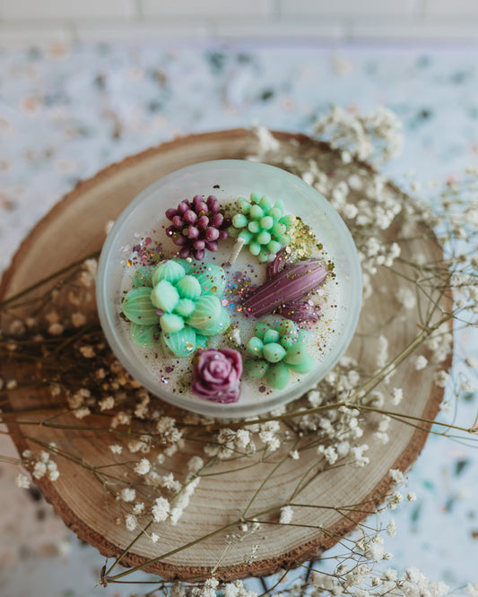 Succulent Garden Soy wax Candle