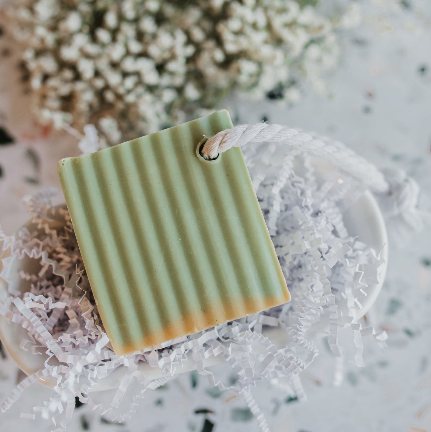 "Forest Bloom Soap on a rope Bar"